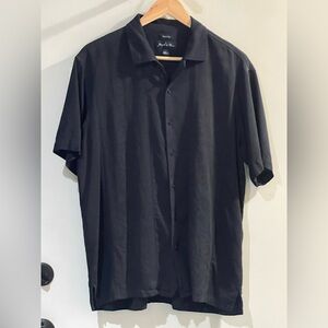 Joseph & Feiss Black Short-Sleeve Button Down Shirt